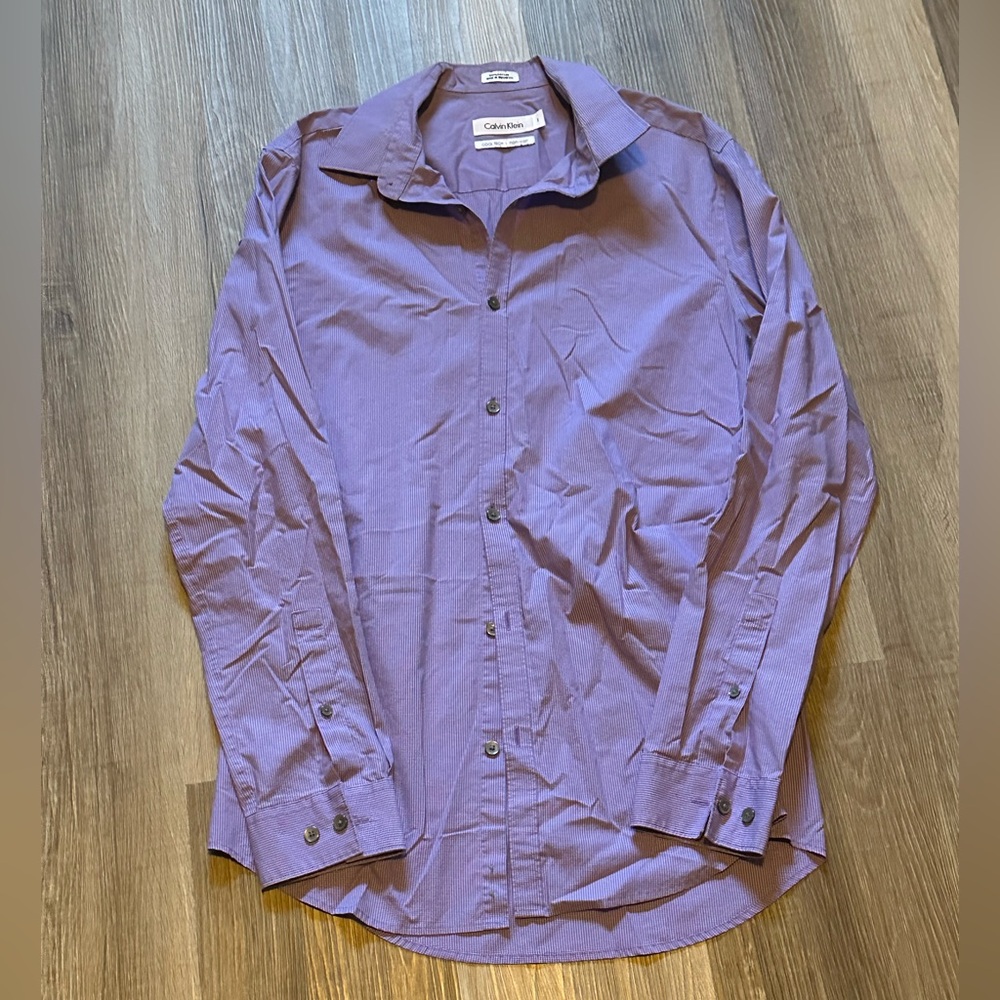 Calvin Klein Purple Dress Shirt Classic Fit